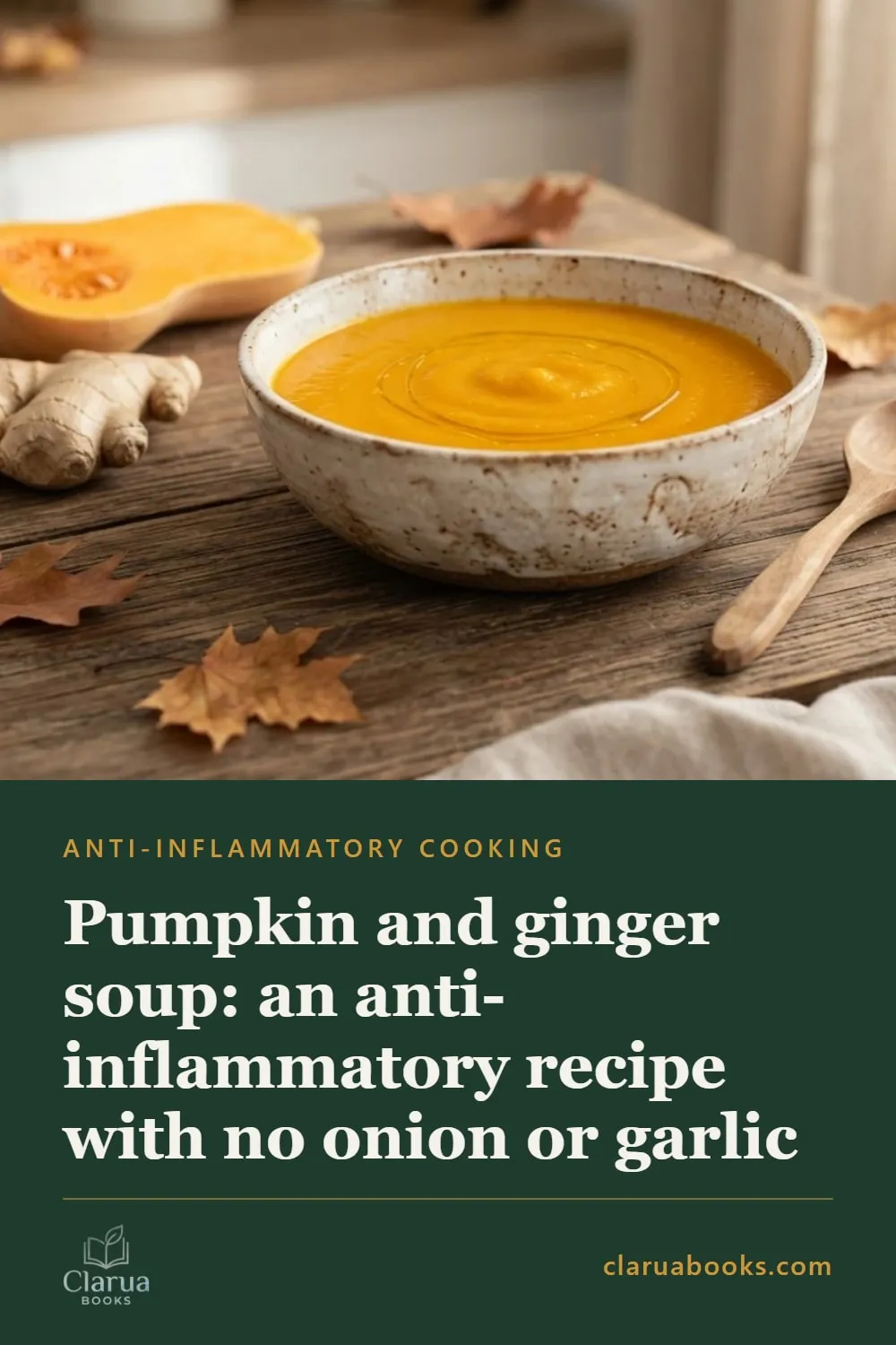 Pumpkin and ginger soup suitable for Hashimoto's, SIBO and histamine intolerance
