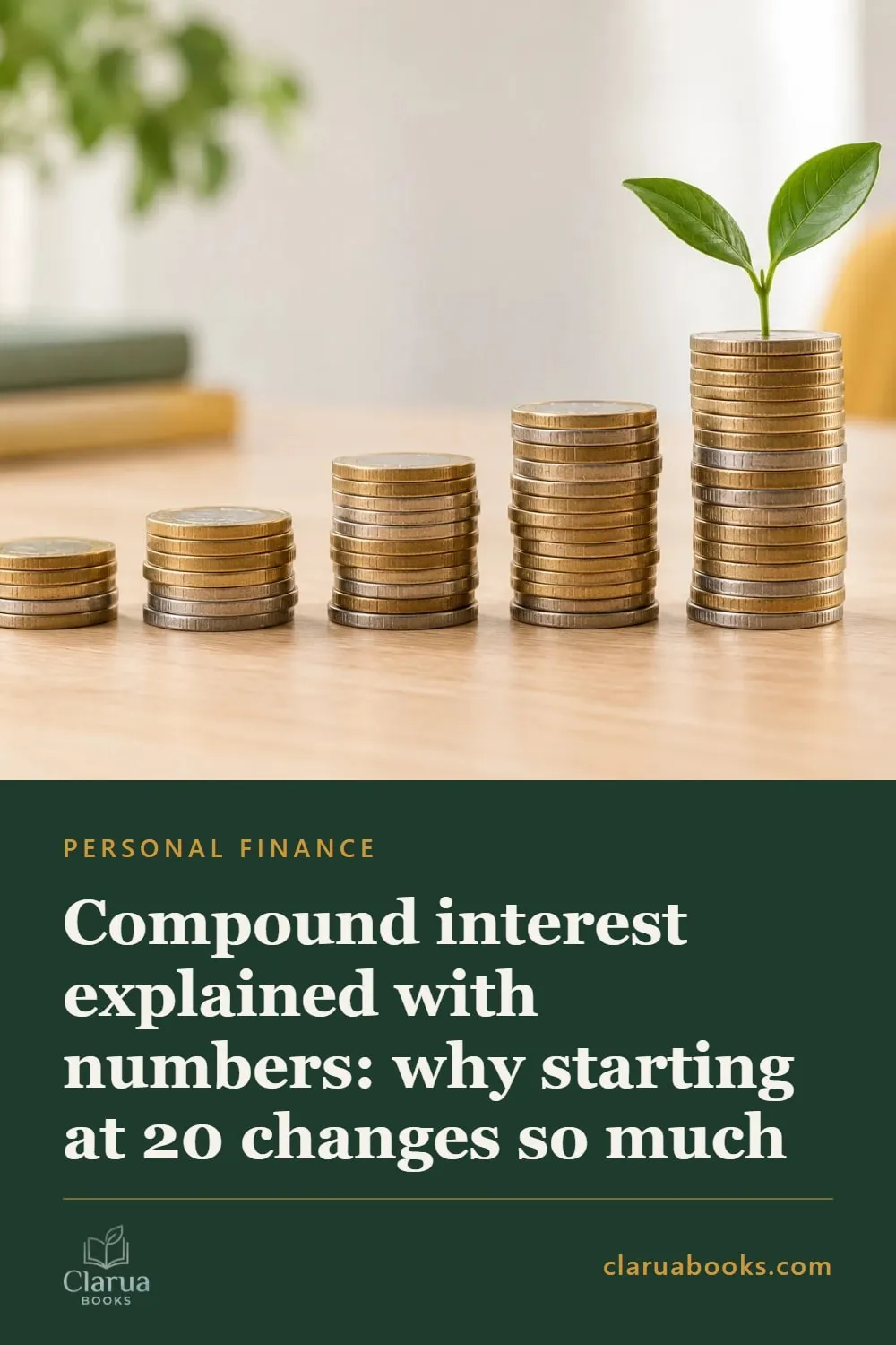 Compound interest explained with numbers: starting at 20 or at 30