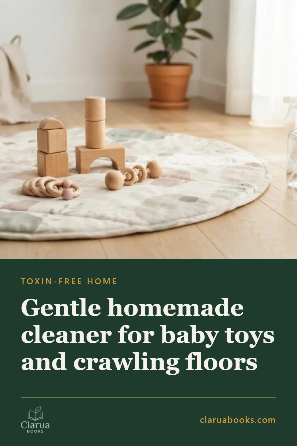 Homemade baby toy cleaner, with no alcohol or essential oils