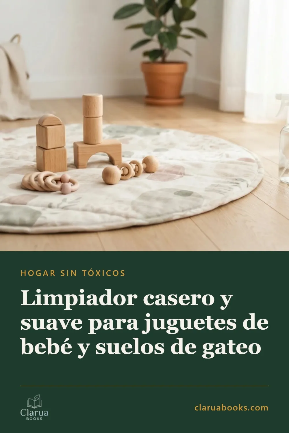 Limpiador casero para juguetes de bebé, sin alcohol ni aceites esenciales